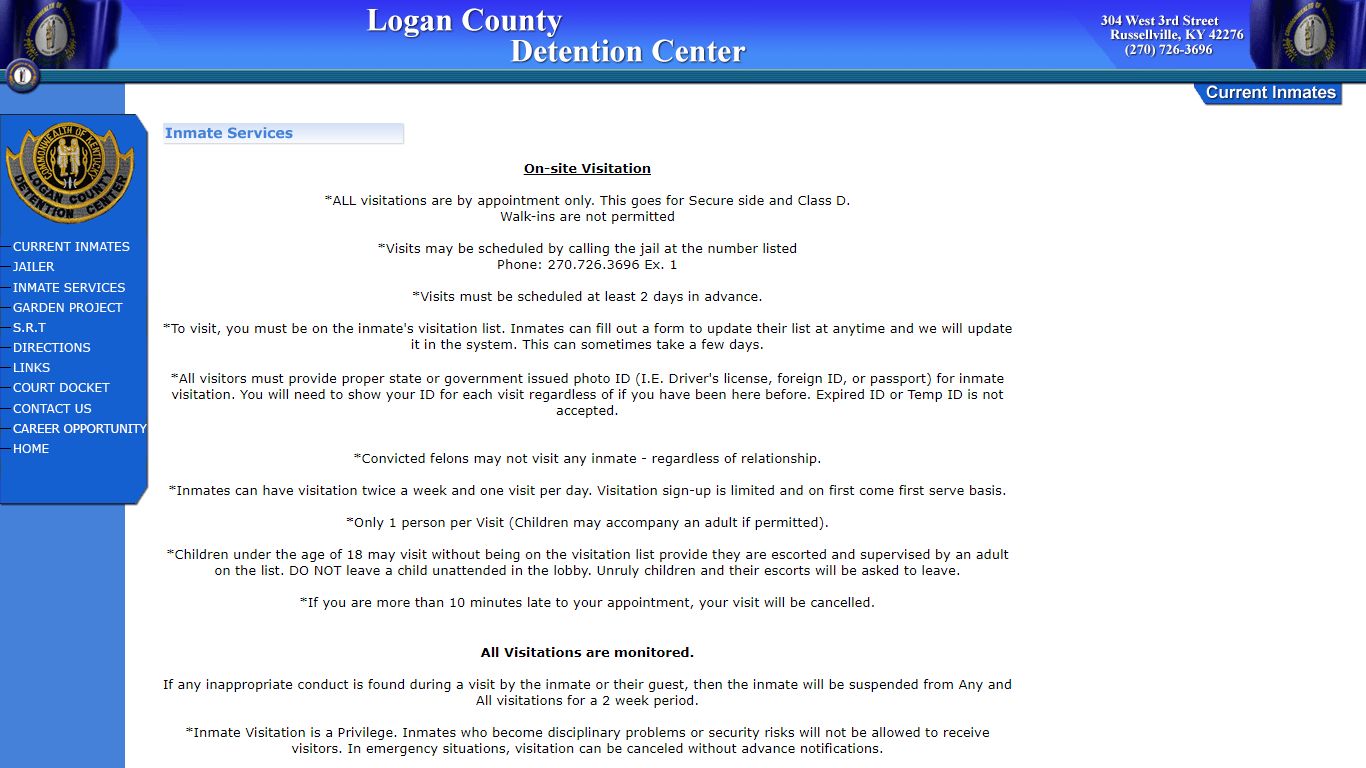 Welcome to the Logan County Detention Center
